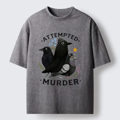 Tokyo-Tiger Funny Crow Squad Meme Washed T-Shirt