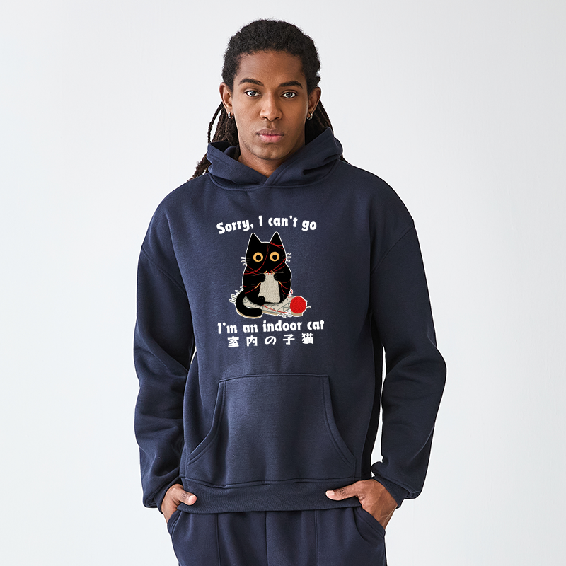 Tokyo-Tiger Indoor Cat Meme Adult Fleece Hoodie
