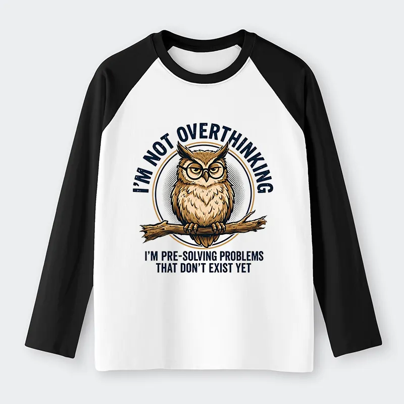 Tokyo-Tiger Overthink Master Owl Raglan Long Sleeve T-shirt