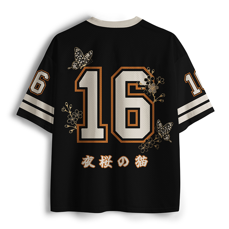 Tokyo-Tiger Golden Sakura Feline Mesh Jersey