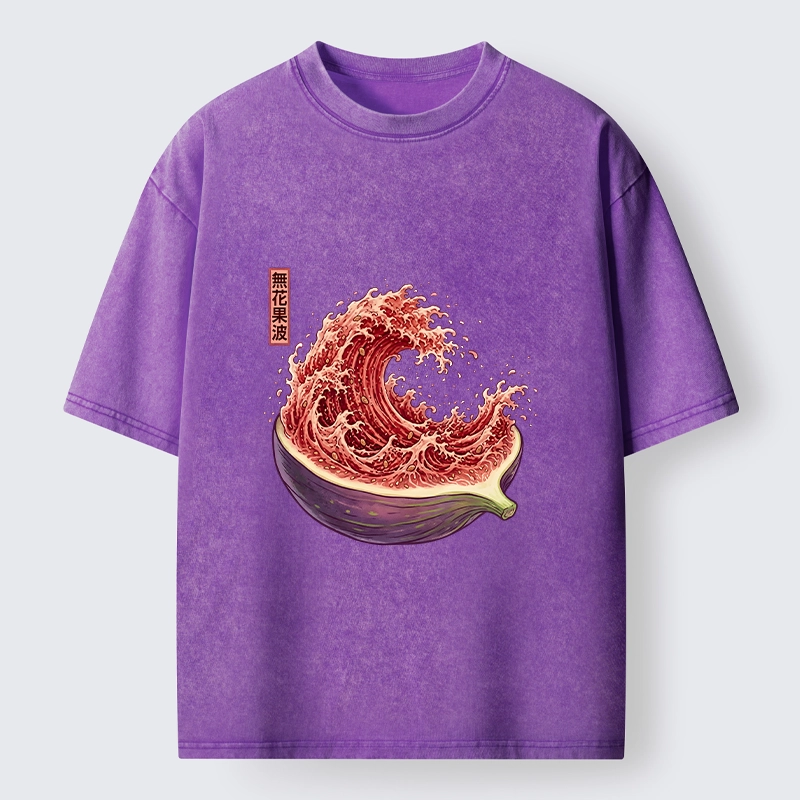 Tokyo‑Tiger Funny Fruit Wave Washed T‑Shirt