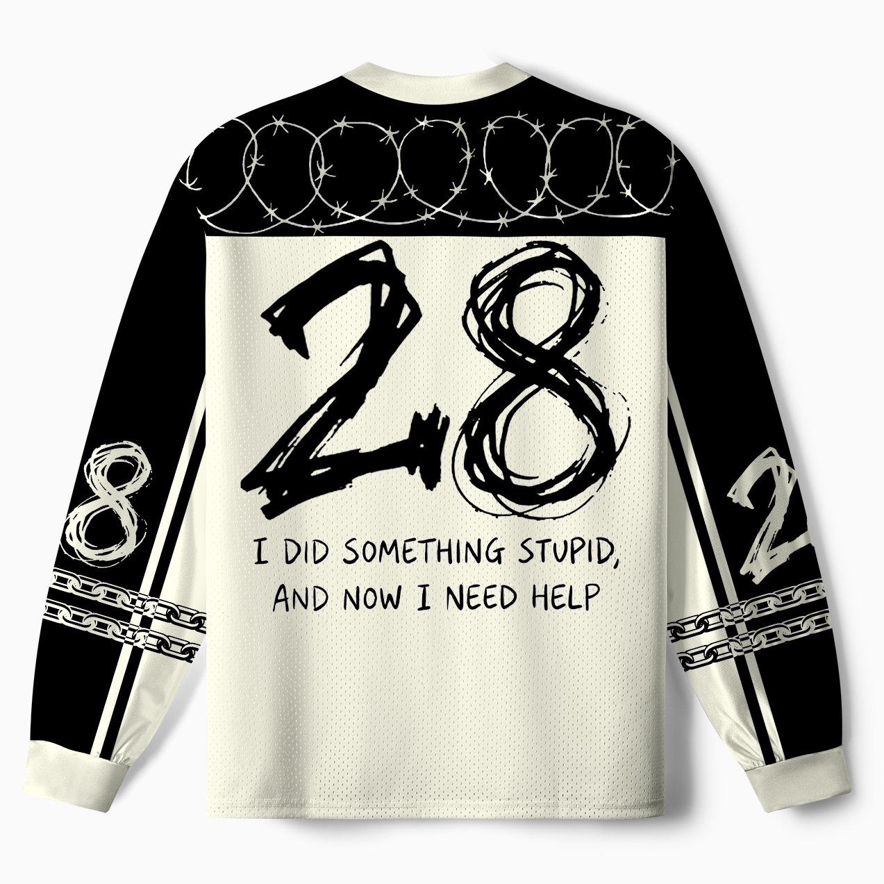 Tokyo-Tiger Funny Jail Duck Meme Paneled Long Sleeve Jersey