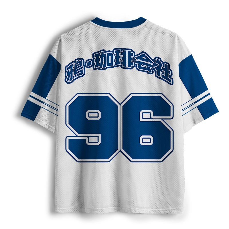 Tokyo-Tiger Crow Drinking Black Coffee Funny Mesh Jersey