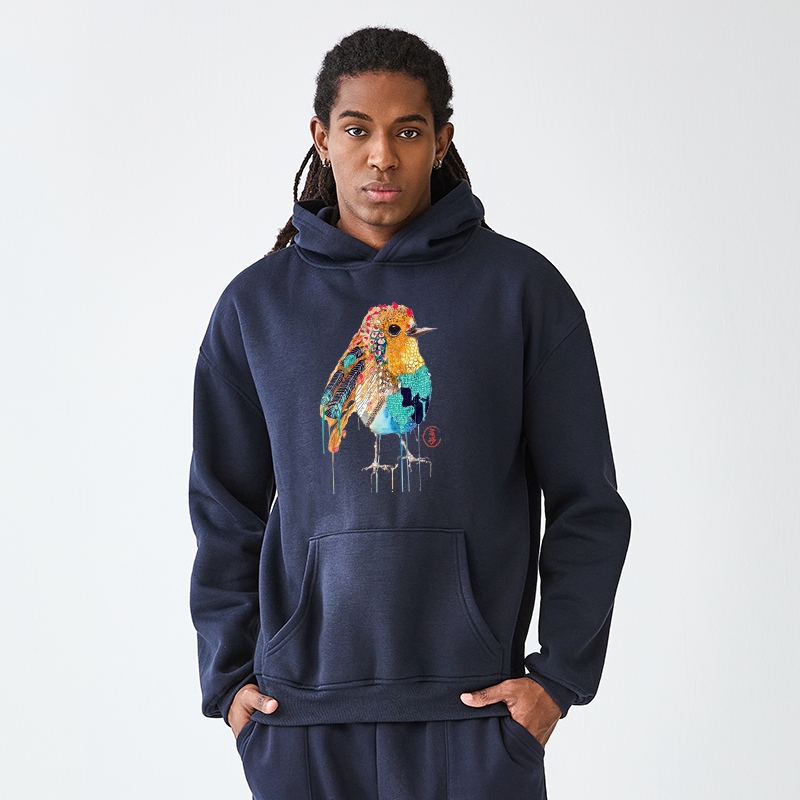 Tokyo-Tiger Sparkly Wild Bird Adult Fleece Hoodie