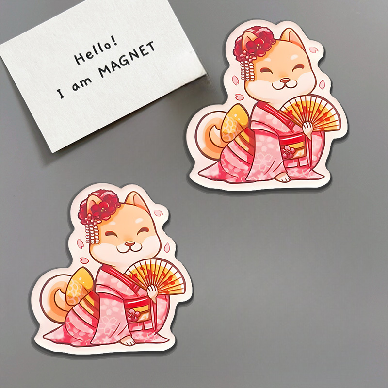 Tokyo-Tiger Akita Inu Geisha Fridge Magnet
