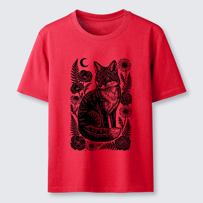 Tokyo-Tiger Wild Fox Floral Vibe Classic T-Shirt