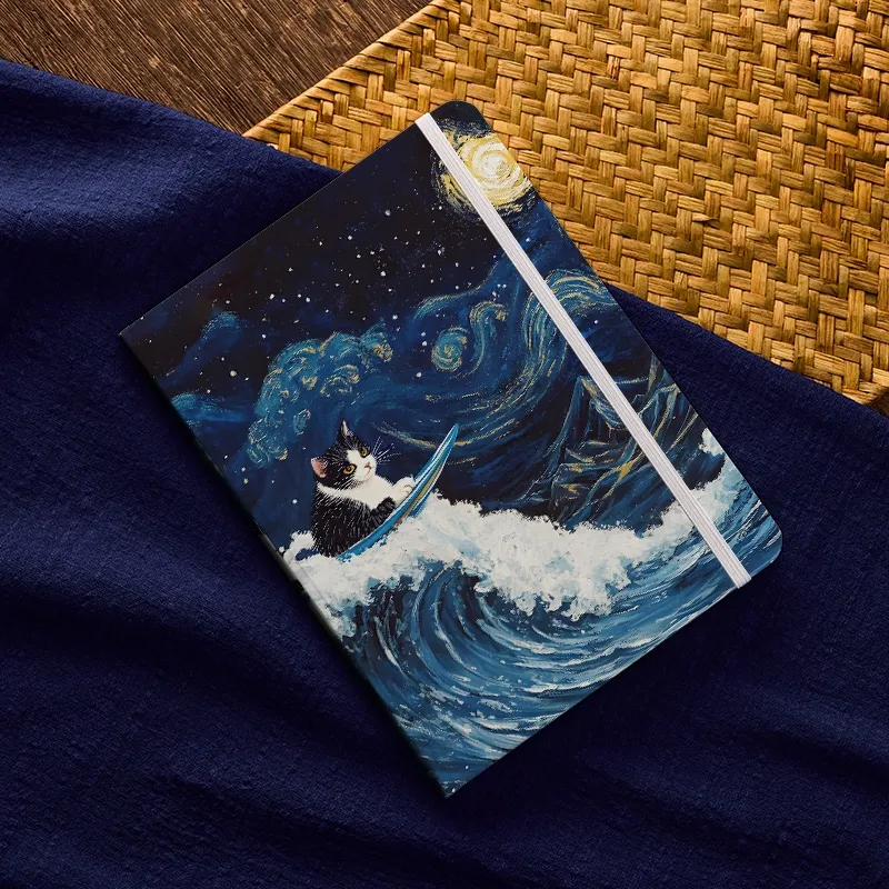 Tokyo-Tiger The Great Wave Off Cat Notebook