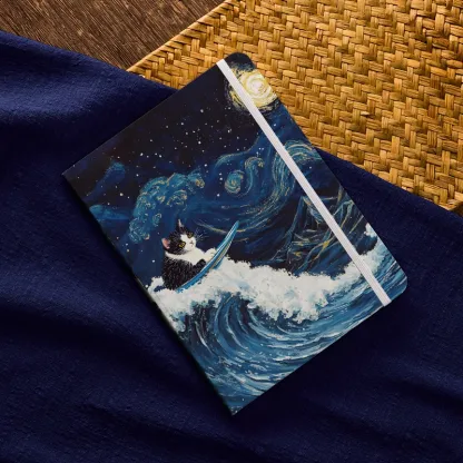 Tokyo-Tiger The Great Wave Off Cat Notebook
