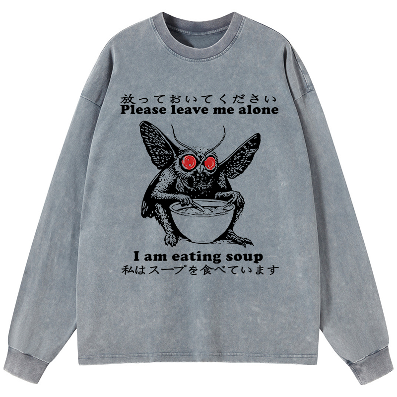 Tokyo-Tiger Don't Bother The Mothman Washed Long Sleeve T-Shirt