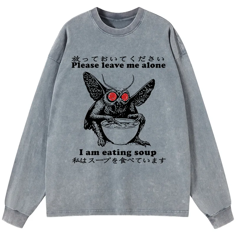 Tokyo-Tiger Don't Bother The Mothman Washed Long Sleeve T-Shirt
