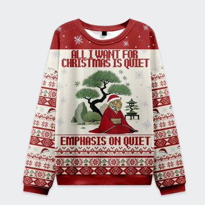 Tokyo-Tiger Christmas Tiger Peaceful Christmas Ugly Sweatshirt