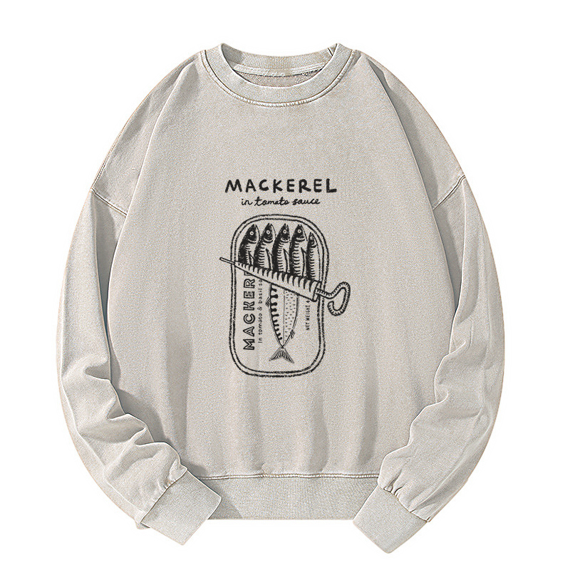 Tokyo-Tiger Mackerel In Tomato Sauce Washed Sweatshirt