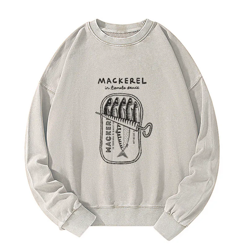 Tokyo-Tiger Mackerel In Tomato Sauce Washed Sweatshirt