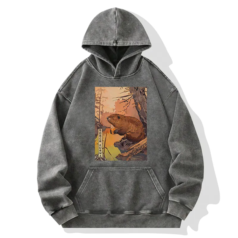 Tokyo-Tiger Beaver By The River Washed Hoodie