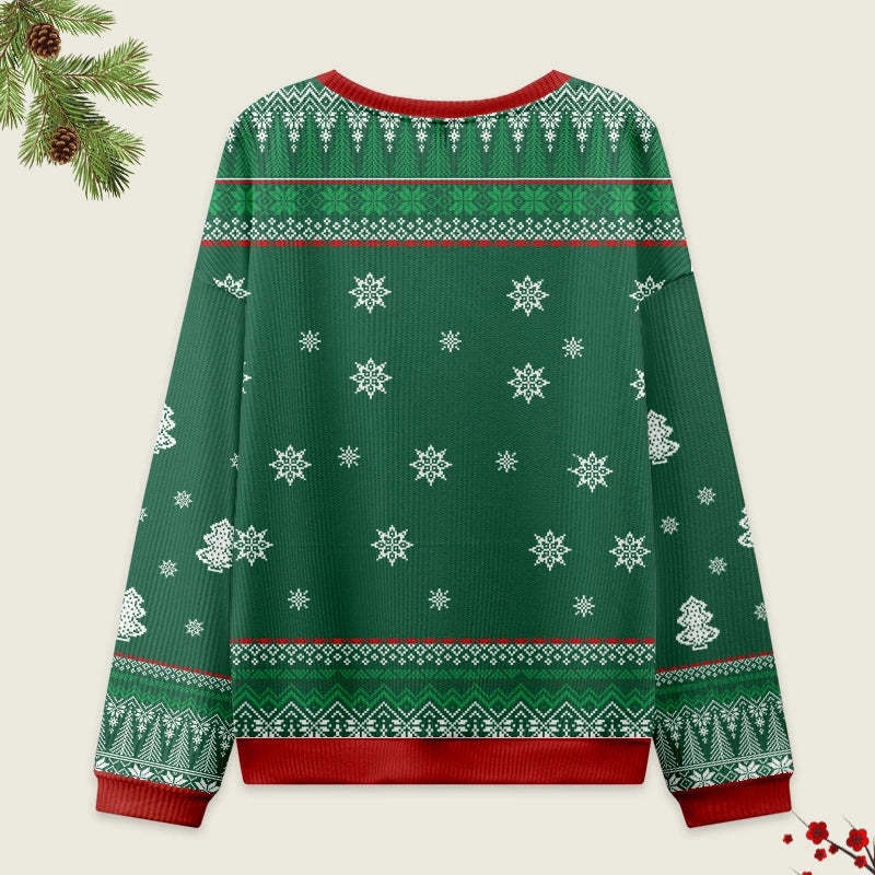 Tokyo-Tiger Lights Cat Japanese Green Christmas Ugly Sweatshirt