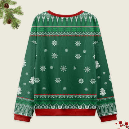 Tokyo-Tiger Lights Cat Japanese Green Christmas Ugly Sweatshirt