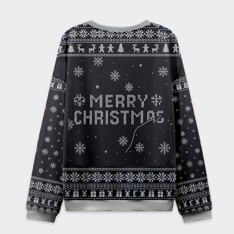 Tokyo-Tiger The Cat's Christmas String Pull Christmas Ugly Sweatshirt