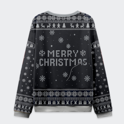 Tokyo-Tiger The Cat's Christmas String Pull Christmas Ugly Sweatshirt