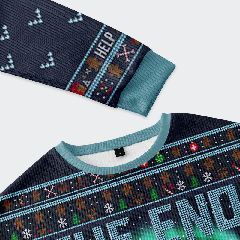 Tokyo-Tiger The End Is Near: Gingerbread's Final Cry Christmas Ugly Sweatshirt