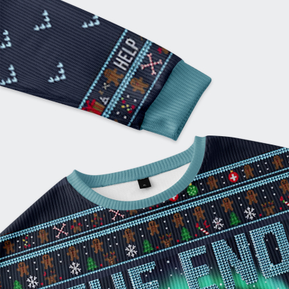 Tokyo-Tiger The End Is Near: Gingerbread's Final Cry Christmas Ugly Sweatshirt