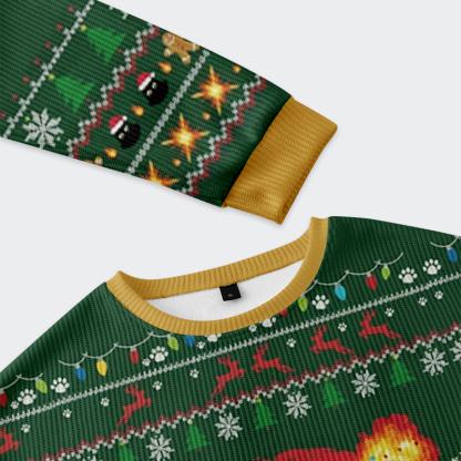 Tokyo-Tiger Tremble Before The Roar Of Catzilla Christmas Ugly Sweatshirt