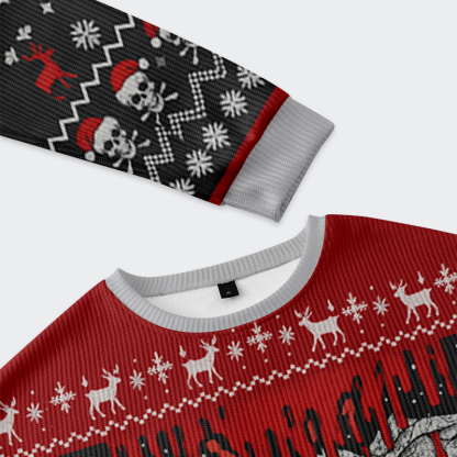 Tokyo-Tiger Deadly Festive Vibes Christmas Ugly Sweatshirt