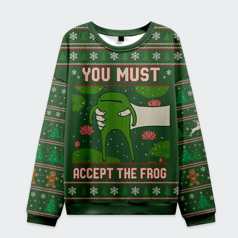 Tokyo-Tiger Funny Give You Frog Christmas Ugly Sweatshirt
