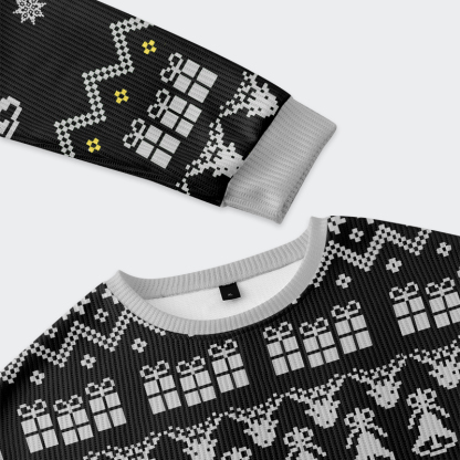 Tokyo-Tiger Funny Christmas Lights Cat Christmas Ugly Sweatshirt