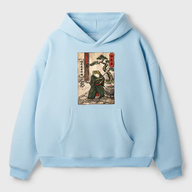 Tokyo-Tiger Samurai Frog Training Adult Fleece Hoodie