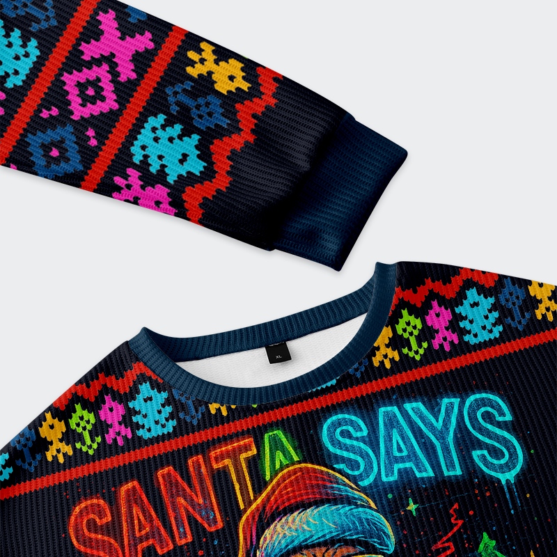 Tokyo-Tiger Santa Says Six Seven Christmas Ugly Sweatshirt