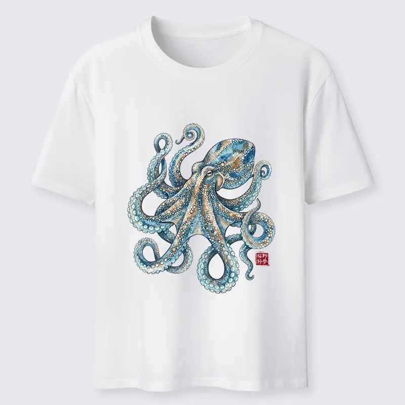 Tokyo-Tiger Ocean Octopus Art Classic T-Shirt Sale