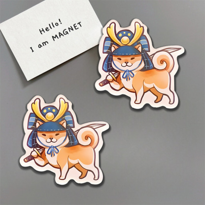 Tokyo-Tiger Shiba Inu Samurai Fridge Magnet