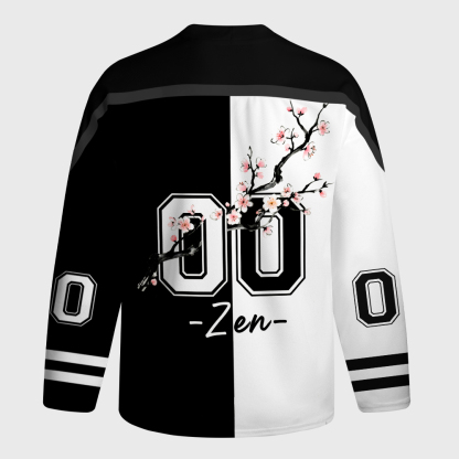 Tokyo-Tiger Zen And The Flower Long-Sleeve Hockey Jersey