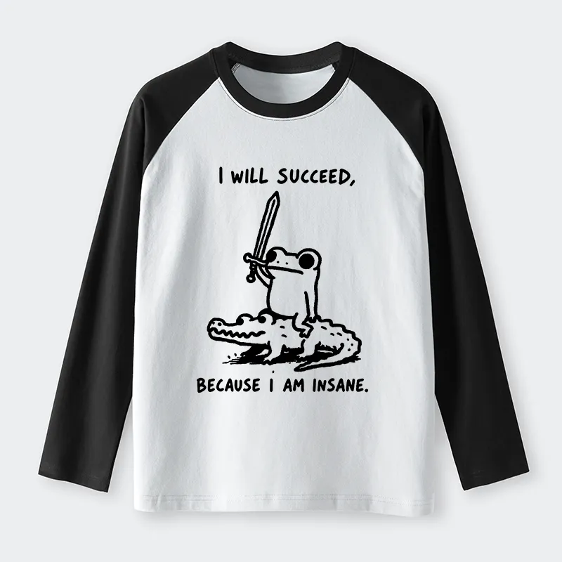 Tokyo-Tiger Warrior Frog Funny Meme Raglan Long Sleeve T-shirt