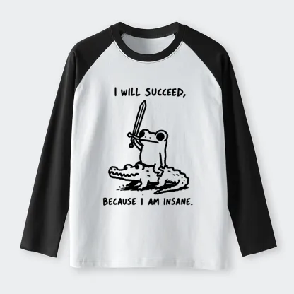 Tokyo-Tiger Warrior Frog Funny Meme Raglan Long Sleeve T-shirt