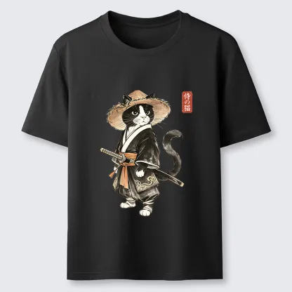 Tokyo-Tiger Funny Samurai Cute Cat Classic T-Shirt