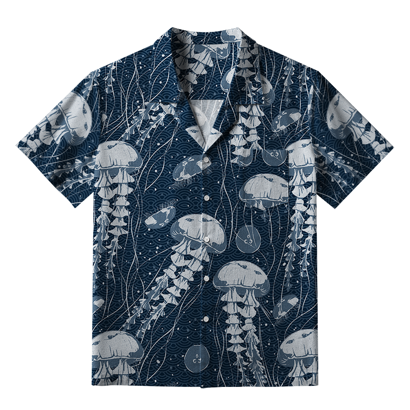 Tokyo-Tiger Oceanic Jellyfish Aloha Hawaiian Shirt