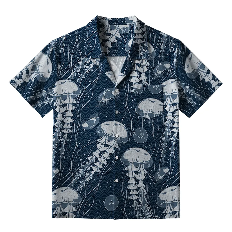 Tokyo-Tiger Oceanic Jellyfish Aloha Hawaiian Shirt Sale