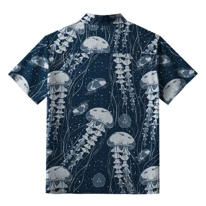 Tokyo-Tiger Oceanic Jellyfish Button-up Shirt