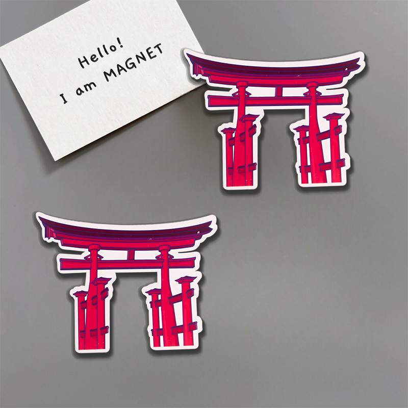 Tokyo-Tiger Japanese Torii Gate Fridge Magnet
