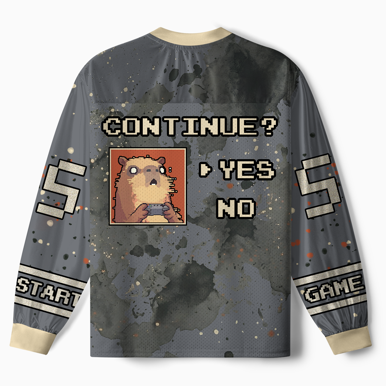 Tokyo-Tiger "BRUH" Capy Gamer Paneled Long Sleeve Jersey
