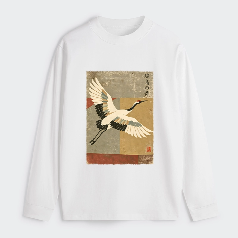 Tokyo‑Tiger Crane Spirit Classic Long Sleeve T-Shirt
