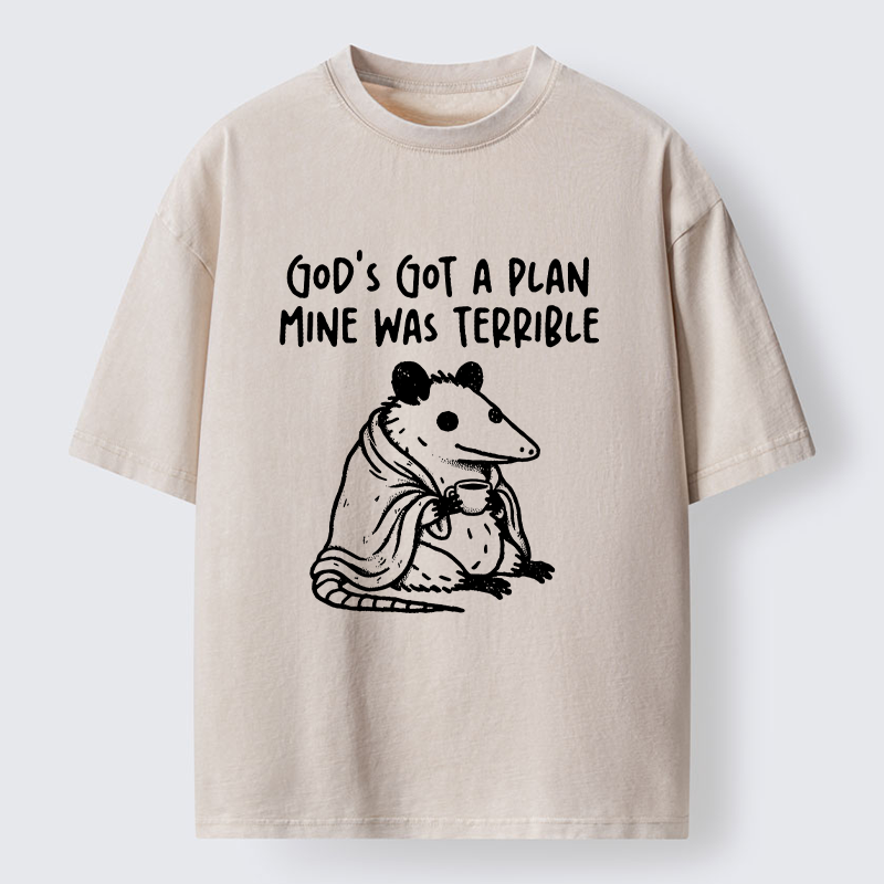 Tokyo-Tiger Chill Coffee Opossum Washed T-Shirt