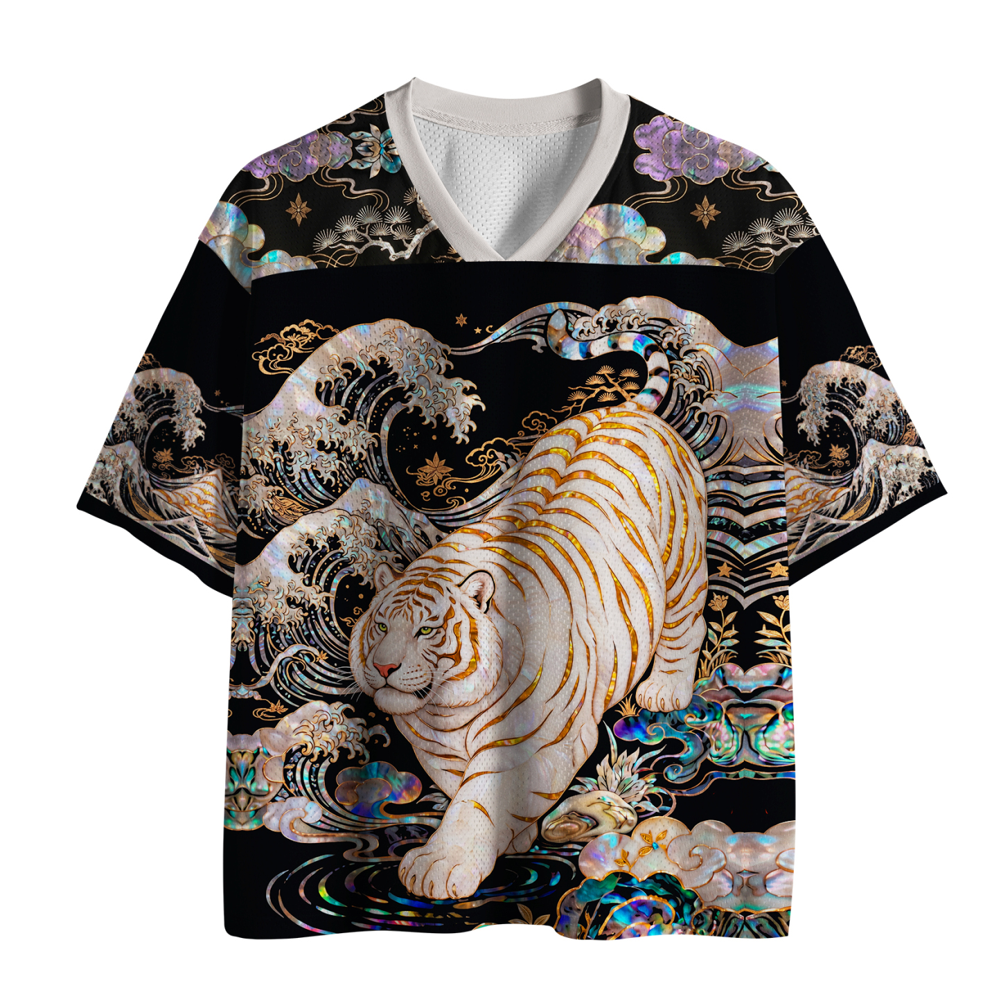 Tokyo-Tiger Fat Tiger Strolling In The Waves Mesh Jersey Sale