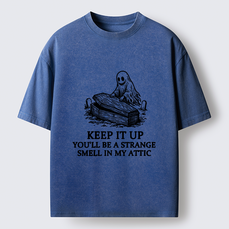 Tokyo‑Tiger Funny Ghost Prank Washed T-Shirt