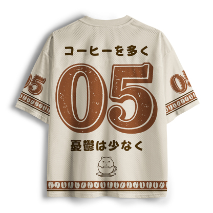 Tokyo-Tiger Capy Needs More Espresso Mesh Jersey