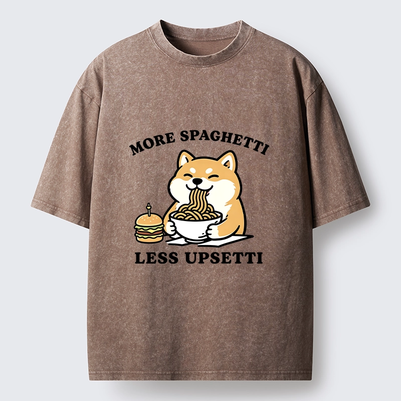 Tokyo‑Tiger Funny Spaghetti Dog Washed T‑Shirt