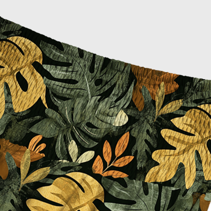 Tokyo-Tiger Tropical Leaf Frenzy Aloha Maxi Skirt