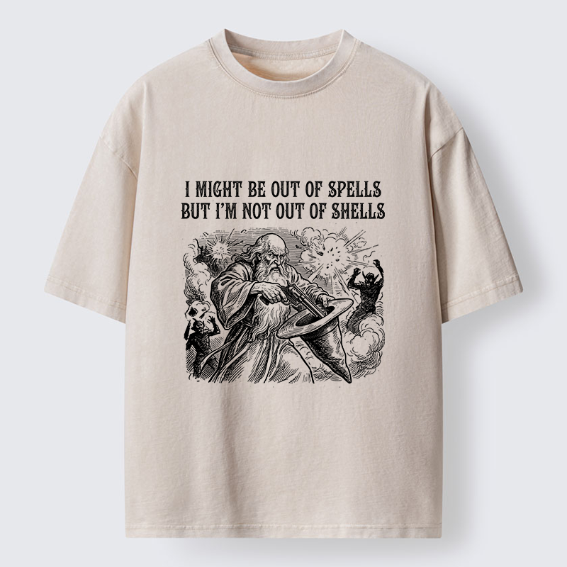 Tokyo-Tiger Funny Wizard Shell Meme Washed T-Shirt