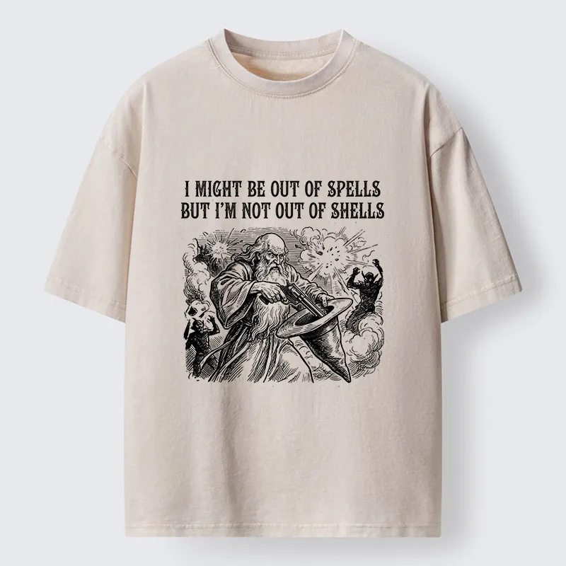 Tokyo-Tiger Funny Wizard Shell Meme Washed T-Shirt